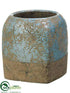 Silk Plants Direct Terra Cotta Container - Blue Light - Pack of 4