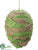Burlap Egg Ornament - Natural Green - Pack of 12