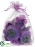 Silk Plants Direct Pansy Petal - Purple - Pack of 12