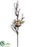 Silk Plants Direct Blossom Birds Nest Twig Stem - Pink Lavender - Pack of 2