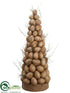 Silk Plants Direct Easter Egg Cone Topiary - Brown - Pack of 2