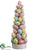 Glittered Easter Egg Cone Topiary - Mixed - Pack of 4