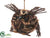 Owl Ornament - Brown - Pack of 6