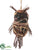 Owl Ornament - Brown - Pack of 12