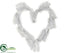 Silk Plants Direct Pine Heart Shape Wreath - White White - Pack of 12