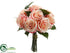 Silk Plants Direct Rose Bouquet - Pink - Pack of 4