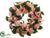 Rose, Anemone, Viburnum Berry Wreath - Pink - Pack of 1