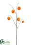 Silk Plants Direct Pompon Spray - Orange - Pack of 12