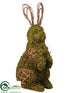 Silk Plants Direct Bunny - Green Brown - Pack of 4