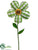 Sunflower Spray - Green White - Pack of 6