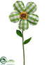Silk Plants Direct Sunflower Spray - Green White - Pack of 6