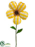 Silk Plants Direct Sunflower Spray - Yellow White - Pack of 6