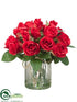 Silk Plants Direct Rose - Red - Pack of 2