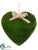 Moss Heart Ornament - Green - Pack of 12