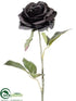 Silk Plants Direct Rose Spray - Black - Pack of 12