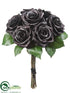 Silk Plants Direct Rose Bouquet - Black - Pack of 4