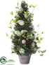 Silk Plants Direct Egg, Ivy, Twig Cone Topiary - Mixed - Pack of 2