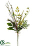 Silk Plants Direct Mini Daisy, Astilbe, Fern Spray - Yellow Cream - Pack of 24