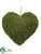 Silk Plants Direct Moss Heart - Green - Pack of 20