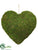 Silk Plants Direct Moss Heart - Green - Pack of 24