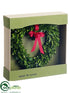 Silk Plants Direct Preserved Boxwood Heart Wreath - Green - Pack of 1
