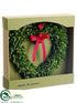 Silk Plants Direct Preserved Boxwood Heart Wreath - Green - Pack of 1