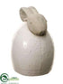 Silk Plants Direct Stoneware Rabbit - Cream - Pack of 4