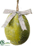 Silk Plants Direct Easter Egg Ornament - Green - Pack of 12