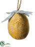 Silk Plants Direct Easter Egg Ornament - Yellow - Pack of 12