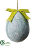 Silk Plants Direct Easter Egg Ornament - Blue - Pack of 6