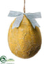 Silk Plants Direct Easter Egg Ornament - Yellow - Pack of 6