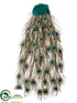 Silk Plants Direct Peacock Feather Hanging - Peacock - Pack of 2