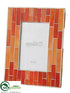 Silk Plants Direct Wood Look Mosaic Picture Frame - Orange - Pack of 3
