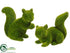 Silk Plants Direct Moss Covered Squirrel - Green - Pack of 2