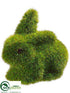 Silk Plants Direct Moss Covered Sitting Bunny - Green - Pack of 12