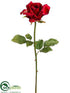 Silk Plants Direct Rose Spray - Red - Pack of 12