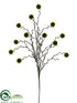 Silk Plants Direct Moss Ball Spray - Green - Pack of 12