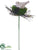 Moss Bird Nest Pick - White - Pack of 12