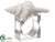 Conch Shell Napkin Ring - White Clear - Pack of 8