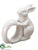 Ceramic Bunny Napkin Ring - White - Pack of 4