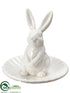 Silk Plants Direct Bunny Plate - White - Pack of 2