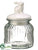 Bunny Glass Jar - Clear White - Pack of 8