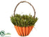 Silk Plants Direct Carrot Basket - Orange Green - Pack of 4