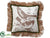 Bird Pillow - Brown White - Pack of 3