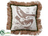 Silk Plants Direct Bird Pillow - Brown White - Pack of 3