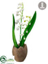 Silk Plants Direct Lily of the Valley - White - Pack of 12
