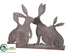 Silk Plants Direct Bunny - Gray - Pack of 2