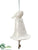 Bird Bell Ornament - White - Pack of 6