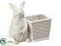 Silk Plants Direct Bunny Planter - White - Pack of 2