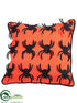 Silk Plants Direct Spider Pillow - Orange Black - Pack of 3